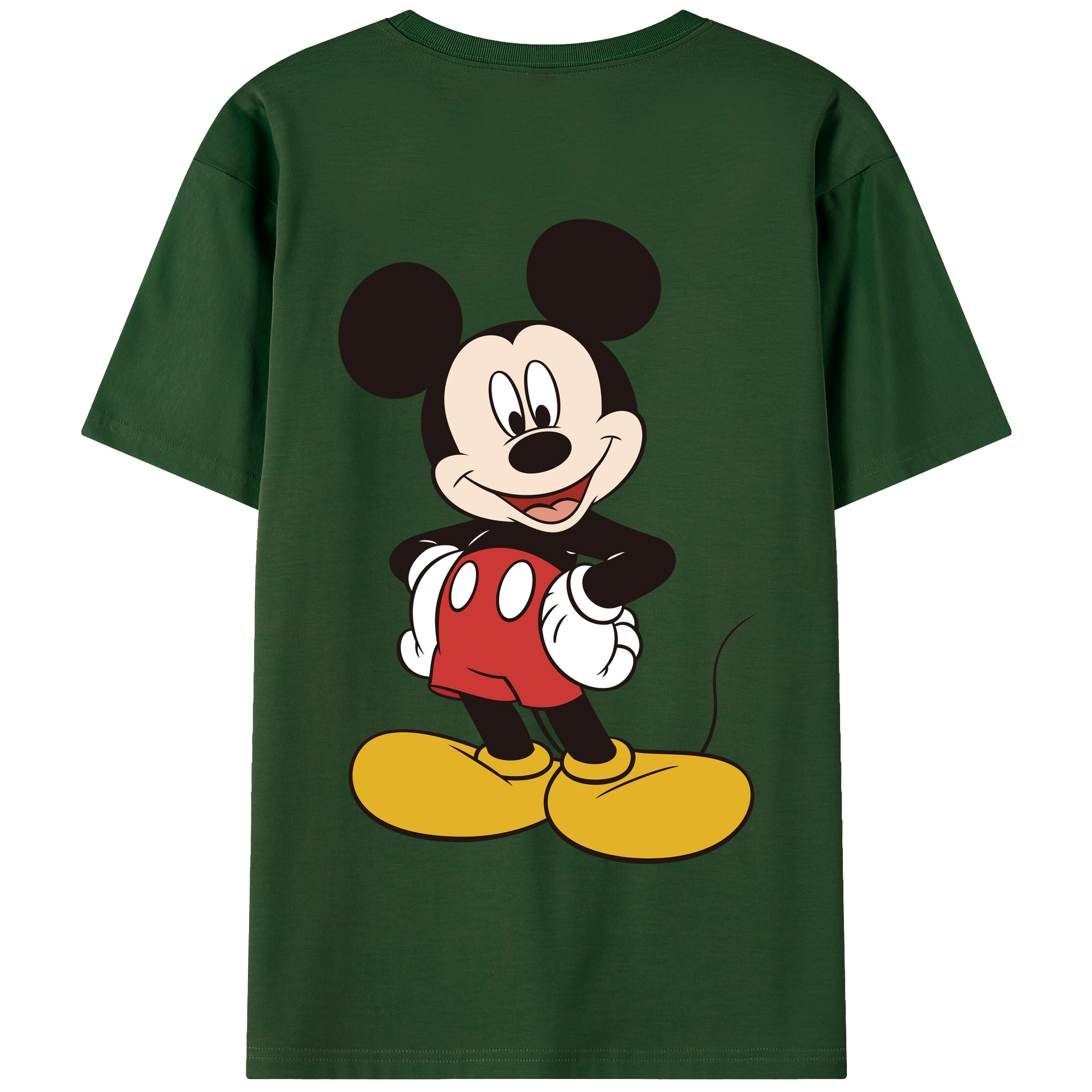 （画像用） ミッキーマウス Mickey Mouse 綿100％半袖Tシャツ（背面プリント）